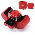 Apple Shaped Rose Gift Box (Comes with necklace)